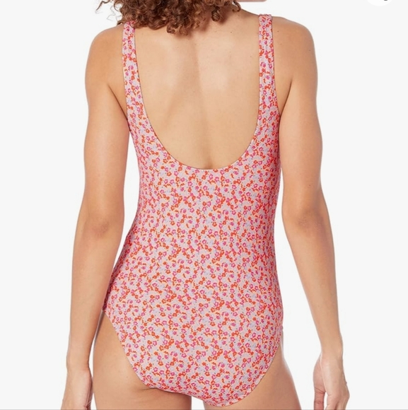 NWOT Women's Large One Piece coverage swimsuit Floral Print Tiny print - Picture 2 of 9